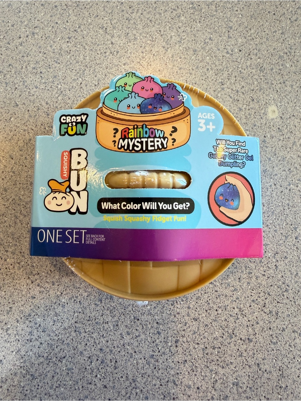 New & Sealed Squishy Bun Rainbow Tie Dye Mystery Viral Dumpling 4" Crazy Fun 3+